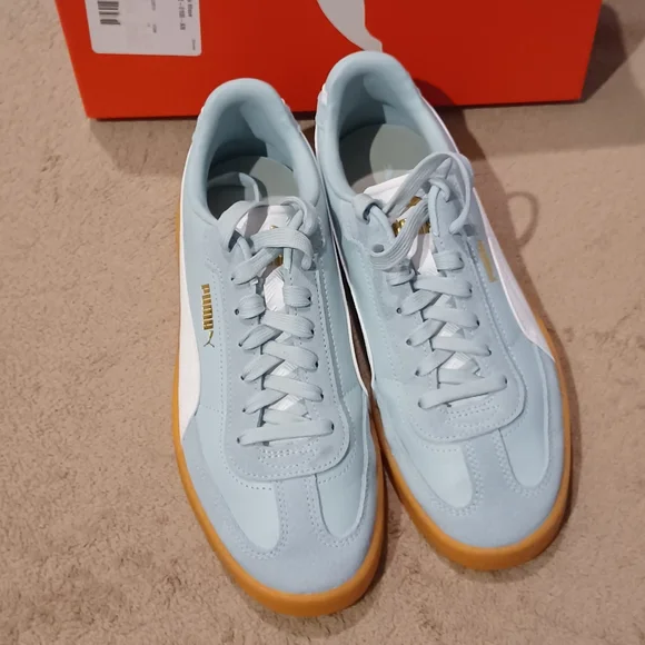Puma Light Blue Sneakers with Gum Sole - Picture 3 of 6